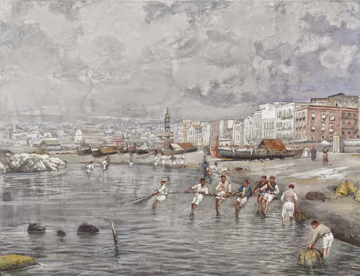 147-Attilio Pratella -I pescatori ritirano le reti 